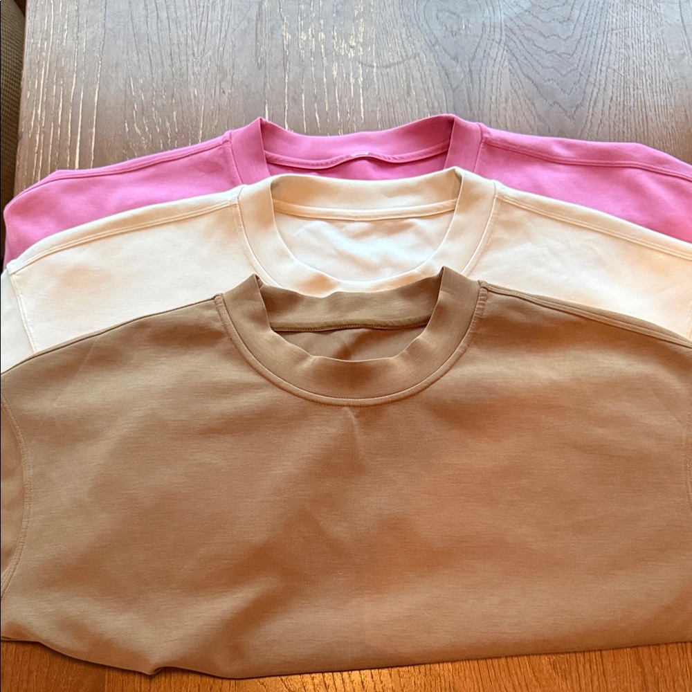 lululemon athletica Softstreme Crewneck Sweatshirt Trio in Pink, Cream & Brown